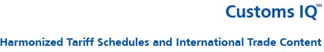 Harmonized Tariff Schedules and International Trade Content